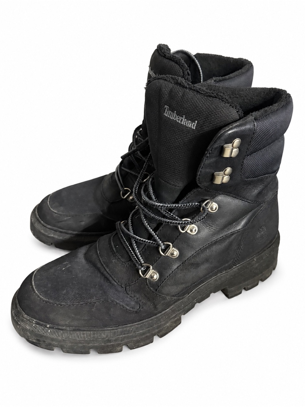 Timberland Cortina Valley Waterproof Warm Lined Black Leather Boots Size 9